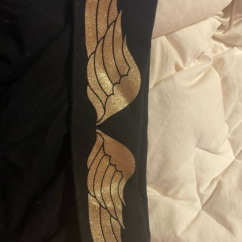 VS yoga leggings with angel wings